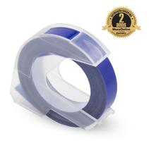 Fita Vinílica Compatível Dymo Rotulador Manual 3D535 Azul 12mm