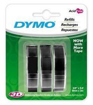Fita Vinílica Vinil Dymo Rotulador Manual 3D325 Preto 9mm