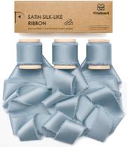 Fita Vitalizart Blue Ribbon Silk Satin 1cm x 15m Azul empoeirado Fita Vitalizart Blue Ribbon Silk Satin 1cm x 15m Azul empoeirado