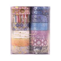Fita Washi Criativa Com Hot Foil, 12 Rolos, Suprimentos Para Decoração De Álbum De Fotos E