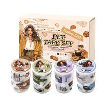 Fita Washi PET Fosca Com Tema American Girl, 4 Rolos Para Scrapbooking DIY, Colagem Artesanal E Fita Washi PET Fosca Com Tema American Girl, 4 Rolos Para Scrapbooking DIY, Colagem Artesanal E