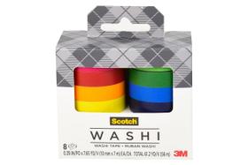 Fita washi Scotch de cor sólida Rainbow Design 8 rolos C1017 Fita washi Scotch de cor sólida Rainbow Design 8 rolos C1017