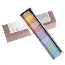 Fita Washi Tape Pastel kit com 12 unidades