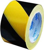 Fita zebrada preta/amarelo plastcor - 200mt