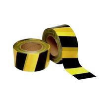 Fita Zebrada Preto/Amarelo 100 Metros para Sinalização - Plastcor