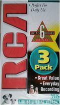 Fitas cassete de vídeo VHS RCA T-120H 120 minutos (pacote com 3)