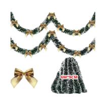 Fitas De Tinsel Verde Com Laço 2/4/6/10M Guirlanda De Natal Decoração Para Árvore De Natal DIY