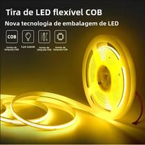 Fitas LED COB 5M 10M 24V 12V 320LEDs/M 3000K 4000K 6000K Fita Flexível Para Decoração De Ambientes