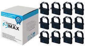 Fitas para Impressora SuppliesMAX Compatíveis com Lexmark Série 2400 - Pacote com 12 Fitas para Impressora SuppliesMAX Compatíveis com Lexmark Série 2400 - Pacote com 12