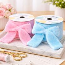 Fitas Pelúciada Páscoa Aramada Rosa Azul 6,3cm 2,7m Kit 4pç Fitas Pelúciada Páscoa Aramada Rosa Azul 6,3cm 2,7m Kit 4pç