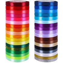 Fitas Winlyn Satin Metallic Glitter 36 cores 900 jardas