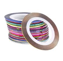 Fitilho para decoração de unha (2mm) - unidade - cores variadas Fitilho para decoração de unha (2mm) - unidade - cores variadas