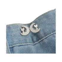 Fivela Ajustável Com Laço Para Calças, Saias E Jeans Não Requer Costura 1/2 Peças