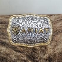 Fivela Ariat Country 11cm Western Premium Prata e Dourado