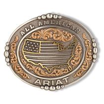 Fivela Ariat Importada All American Prata e Dourado A37051 Cor:PrataTamanho:Único
