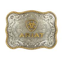 Fivela Ariat Importada Retangular Prata e Dourado A37007 Cor:Prata Fivela Ariat Importada Retangular Prata e Dourado A37007 Cor:Prata