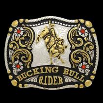 Fivela Bucking Bull Rider Fundo Prata Master 36762