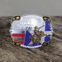Fivela Bull Rider Prata Quadrada Master Country Western Agro