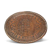 Fivela Country Em Couro Medalha São Bento Atrevidu's 4cm