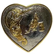 Fivela Country Feminina Coracao Prova De 3 Tambores