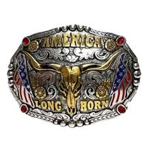 Fivela Country Masculina Grande Longhorn Estados Unidos