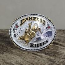 Fivela Country Master Redonda Prata Western Bull Rider Top