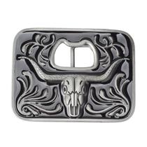Fivela de Cinto Abridor de Garrafas Caveira Longhorn Estilo Western