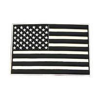 Fivela de cinto, bandeira dos EUA, liga preta/prata para homens Fivela de cinto, bandeira dos EUA, liga preta/prata para homens