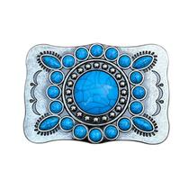 Fivela de cinto Bohemian Turquoise Vintage Alloy para homens