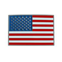 Fivela de cinto com design de bandeira dos EUA Alloy B Patriotic 62g 9x6cm