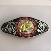 Fivela de cinto Cowboy Golden Horse Head Fivelas de metal