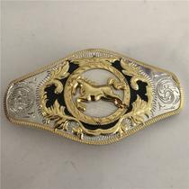 Fivela de cinto Cowboy Running Horse Western Metal Fivelas