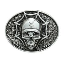Fivela de cinto Crazy Hunter Skull Vintage Western Style