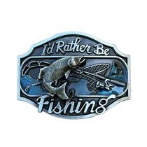 Fivela de cinto de pesca I'd Pather Be Fishing for Men Alloy Fivela de cinto de pesca I'd Pather Be Fishing for Men Alloy