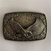 Fivela de cinto em bronze estilo Flying Eagle Cowboy