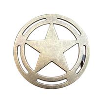 Fivela de cinto, estrela de cinco pontas, estilo cowboy ocidental vintage