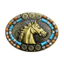 Fivela de cinto Horse Head Vintage Western Cowboy Style Alloy