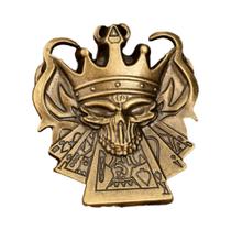 Fivela De Cinto Masculina Série Caveira Western Com Dupla Espada E Coroa Pirata, Única E Versátil