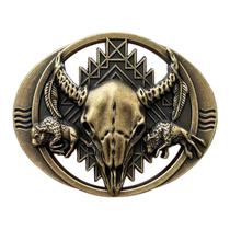 Fivela de cinto Western Bull Skull com liga de design de bisonte Fivela de cinto Western Bull Skull com liga de design de bisonte