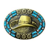 Fivela de cinto Western Cowboy Hat Design Antique Alloy