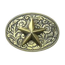 Fivela de cinto Western Star Vintage Floral Design Alloy 97g