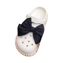 Fivela Decorativa De Seda Com Laço Para Sapatos Femininos, Adorno Para Chinelos Em Formato De Buraco