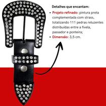 Fivela Feminina Country Com Passador E Ponteira Luxo