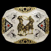 Fivela Laço em Dupla Fundo Prata Master 36755