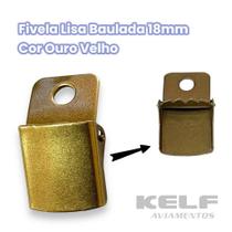 Fivela Lisa Baulada 18mm Tecido Médio - Cor Ouro Velho 1.000un