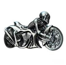 Fivela Para Cinto Motoqueiro Caveira Estilo Visual Irado