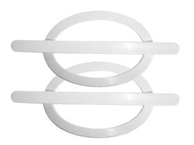 Fivela para Cortina Bella Arte Oval Branco Fosco