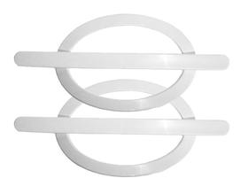 Fivela para Cortina Bella Arte Oval Branco Fosco