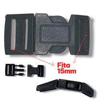 Fivela Plástica de Engate Rápido 15mm Para Fitas e Tiras