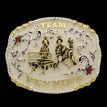 Fivela Team Penning Fundo Branco Master 36766